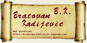 Bratovan Kadijević vizit kartica